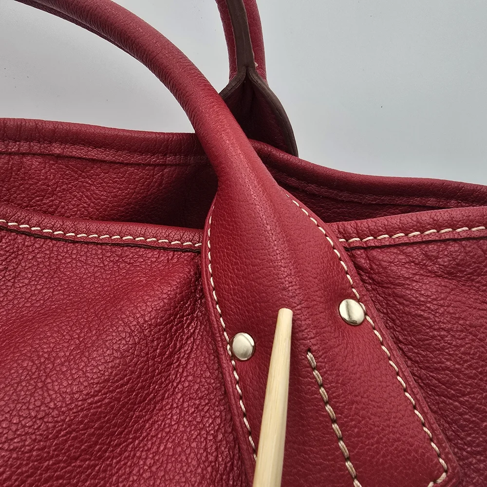 Dooney & Bourke Kristen Red Leather Tote Bag - Picture 8 of 16